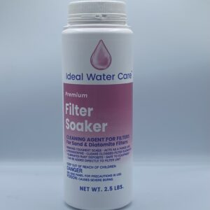 A bottle of filter soaker is shown.